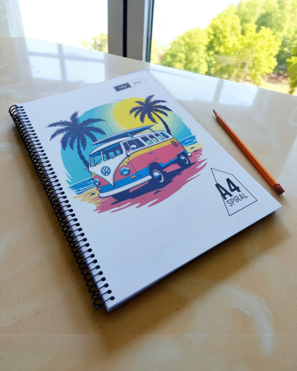 A4 Spiral Notebook Unruled 500 Page 60 GSM BILT Paper