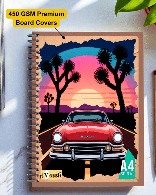 nRp Youth A4 Spiral Notebook | 70 GSM Premium Paper | 450 GSM Laminated Cover | Ruled & Unruled Options
