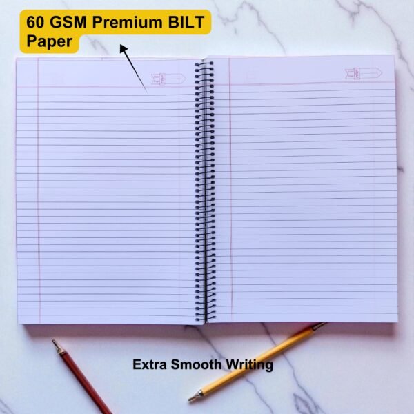 A4 Spiral Notebook Single Line 500 Page 60 GSM BILT Paper