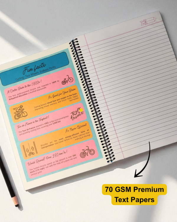 nRp Youth A4 Spiral Notebook | 70 GSM Premium Paper | 450 GSM Laminated Cover | Ruled & Unruled Options