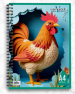 nRp VidyaVeer SE A4 Spiral Notebook | 54 GSM Premium Paper | 250 GSM Laminated Cover