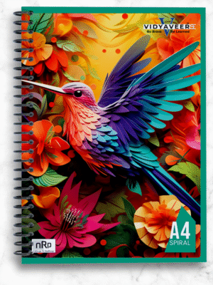 nRp VidyaVeer SE A4 Spiral Notebook | 54 GSM Premium Paper | 250 GSM Laminated Cover
