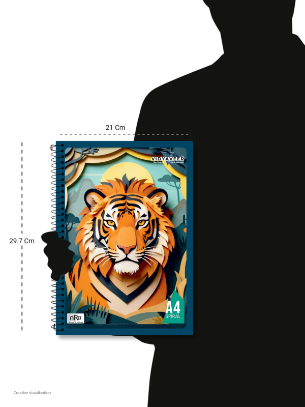 nRp VidyaVeer SE A4 Spiral Notebook | 54 GSM Premium Paper | 250 GSM Laminated Cover