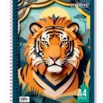 nRp VidyaVeer SE A4 Spiral Notebook | 54 GSM Premium Paper | 250 GSM Laminated Cover