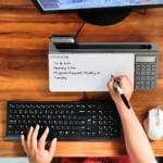 nRp Desk Organizer with Tempered Glass Whiteboard & Calculator