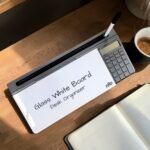 nRp Desk Organizer with Tempered Glass Whiteboard & Calculator