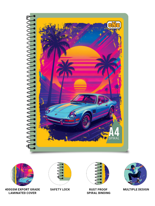 nRp oNe A4 Spiral 180 Page Notebook