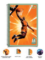 nRp oNe Multi-Subject A4 Spiral Notebook Single Line