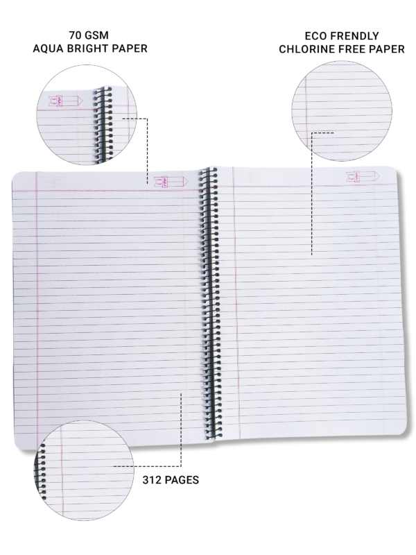 nRp oNe A4 Spiral 312 Page Notebook