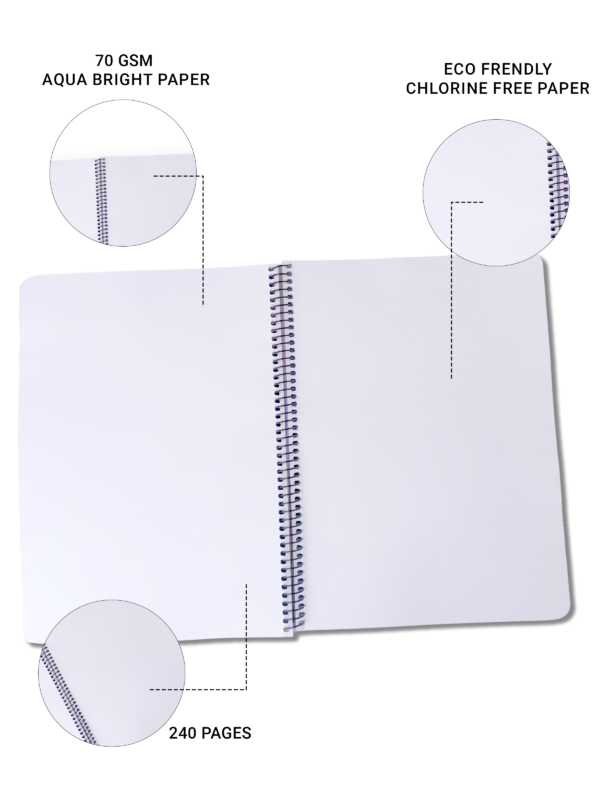 nRp oNe A4 Spiral 240 Page Notebook unruled