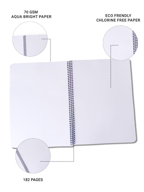 nRp oNe A4 Spiral 180 Page Notebook Unruled