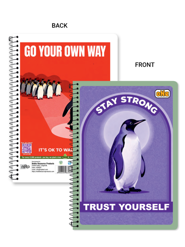 5 Subject A4 Spiral Notebook Single Line Ruled 400 Pages