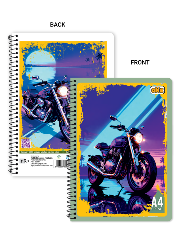 nRp oNe A4 Spiral 312 Page Unruled Notebook