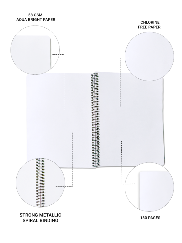 nRp Youth Spiral 18x24  180 Pages B5 Size Spiral Notebook unruled