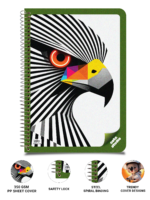nRp Note Studio A4 Spiral Notebook Single Line Ruled 180 Pages