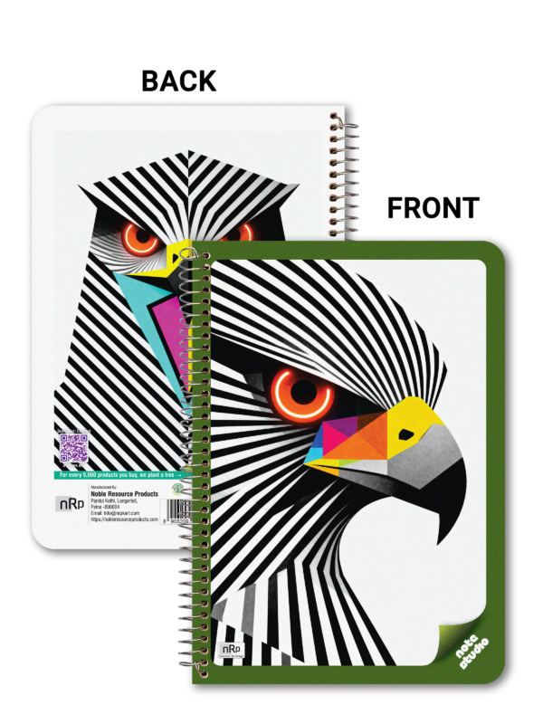 nRp Note Studio A4 Spiral Notebook Single Line Ruled 180 Pages